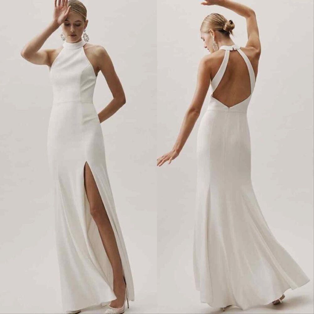 BHLDN Size 2 By Anthropologie Montreal Wedding Bride Gown Slit Maxi Dress